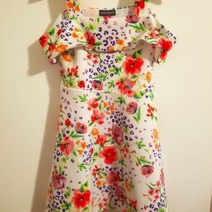 Vince Camuto Toddler Girls 3T Cold Shoulder Floral Dress